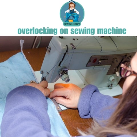 overlocking on sewing machine 1 min