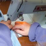 overlocking on sewing machine